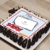 Side View of I Am Sorry Photo Cake 